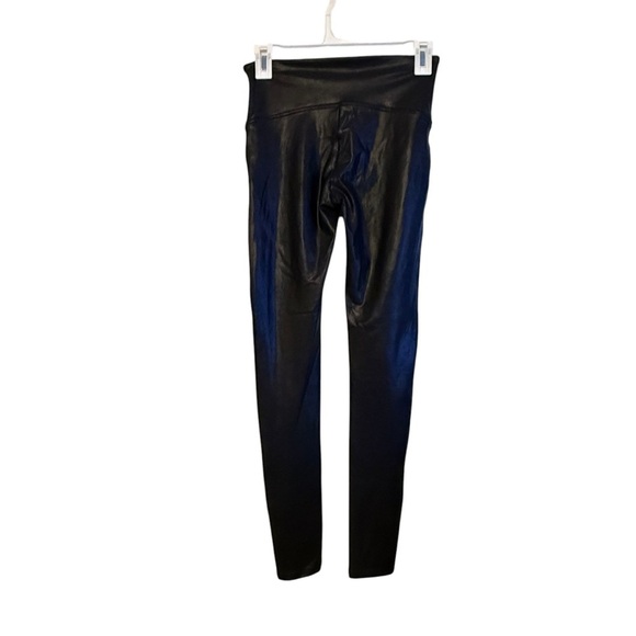 SPANX by Sara Blakely Faux Leather Leggings, Black, size Medium/ Medium - Picture 1 of 4